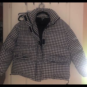 Missguided Houndstooth Puffer Ski Jacket ⛷